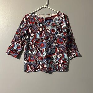 Talbots Petite 3/4 Length Sleeve Top